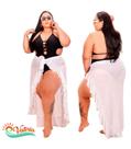 Saia pareo plus longa com babados