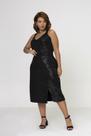 Saia Plus Size Preta de Brilho Secret Glam Ref.S01530