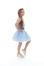 Saia Princesa Tutu AZUL BEBÊ com Brilho