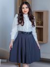 Saia Rodada Midi Godê Malha 3D Moda Evangélica Saia Rodada Midi Godê Malha 3D Moda Evangélica