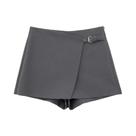 Saia-Short Assimétrica de Cintura Alta com Zíper Lateral para Mulheres Saia-Short Assimétrica de Cintura Alta com Zíper Lateral para Mulheres