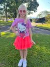 Saia Shorts de Tule Rosa Neon Claro Babadinhos Momi Saia Shorts de Tule Rosa Neon Claro Babadinhos Momi