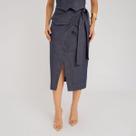 Saia susie midi envelope jeans feminino Saia susie midi envelope jeans feminino