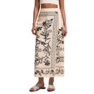Saia Talakeno Floral Wrap Midi para mulheres em estilo boho de verão