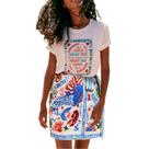 Saia Talakeno Summer Floral Wrap de cintura alta para mulheres Saia Talakeno Summer Floral Wrap de cintura alta para mulheres