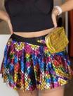 Saia Tule Adulto Carnaval/ballet Glitter Carnaval Único