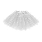 Saia Tule Branca Infantil com Estrelas Brilhantes - 30cm