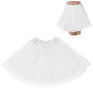 Saia tutu BFONS de tule de 3 camadas branca