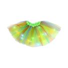 Saia Tutu Curta De Tule Arco-Íris Com Luzes LED Para Meninas, Fantasia De Dança Ballet, Vestido De