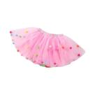 Saia Tutu De Dança Para Meninas Com Pompons, Saia De Tule Macio E Renda, Saias De Princesa Para