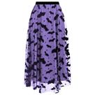 Saia tutu de tule CHICWISH Purple Velvet Bats Festa de Halloween