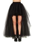 Saia tutu MissHow High Low Long Halloween Black Tule