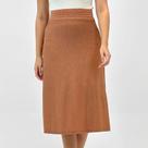 Saia Via Tricot Midi Godê Modal Feminina