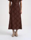 Saia viscose jacquard marrom
