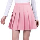 Saia Yewsea rosa plissada de cintura alta com shorts para meninas 2T
