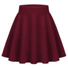 Saia Zeagoo Fall Wine Red Y2K, elástica de cintura alta, linha A
