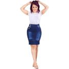 Saias Jeans Gospel Moda Femininas com elastanos