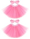 Saias tutu NSODREEM para mulheres e meninas (2 unidades rosa)