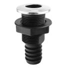 Saída D'água Costado ABS Preta Reta 1-1/2" Capa Inox Anti-R