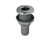Saída De Costado ABS Reta Bomba De Porão 1-1/8" Capa Cromada