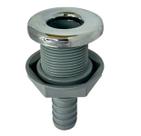 Saída De Costado ABS Reta Bomba De Porão 7/8" Capa Cromada