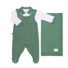 Saída de Maternidade Bebê Menina em Tricot Verde Fofinho