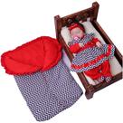 Saída de Maternidade Com Porta Bebê Quentinho Menina Elegance Vermelho Saída de Maternidade Com Porta Bebê Quentinho Menina Elegance Vermelho