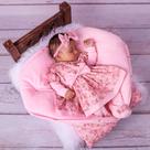 Saída de Maternidade Com Vestidinho para Menina mais Saco De Dormir Luxo Yasmim Saída de Maternidade Com Vestidinho para Menina mais Saco De Dormir Luxo Yasmim