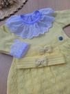 Saída de Maternidade de Menina Vestido Nina tricot 5 peças Dinhos Baby