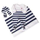 Saída de maternidade Listras 4 pçs azul marinho - off white Saída de maternidade Listras 4 pçs azul marinho - off white