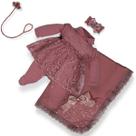 Saída De Maternidade Luxo Princesa Bordado Tule Menina