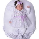 Saída de Maternidade Mariana Floral Lilás 05 Peças Saída de Maternidade Mariana Floral Lilás 05 Peças