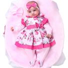 Saída de Maternidade Menina Aconchego Charmosinha Floral Pink 5 Peças P Saída de Maternidade Menina Aconchego Charmosinha Floral Pink 5 Peças P