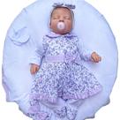Saída de Maternidade Menina Aconchego Lindinha Floral Lilás 05 Peças P Saída de Maternidade Menina Aconchego Lindinha Floral Lilás 05 Peças P