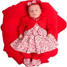 Saída de Maternidade Menina Aconchego Penélope Floral 05 Peças P