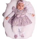 Saída de Maternidade Menina Bella Floral Lilás 04 Peças