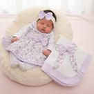 Saída de Maternidade Menina Conjunto Roupa Para Bebê Lindinha Floral 05 Peças