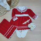 Saída de maternidade menina vestido Luna em tricot 6 peças