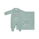 Saída De Maternidade menino Em Plush Verde Ref 423031