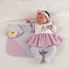 Saída de Maternidade Personalizada Lilás Para Bebê Kit 05 Peças com Manta Naninha