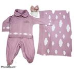 Saída de maternidade tricot feminina 4 peças