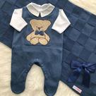Saída De Maternidade Urso Sentado Com Gravata Saída De Maternidade Urso Sentado Com Gravata