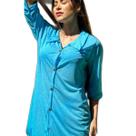 Saída de praia adulto camisa com botões mais corpo