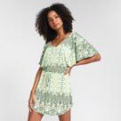 Saída De Praia Água Doce Kaftan Amarração Feminina