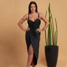 Saída De Praia Canelado Vestido Envelope Canga Várias Amarrações Feminino Modelador Leve Piscina Férias
