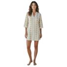 Saída De Praia Chemise Em Viscose Feminina Aberta Moda Verão Cor:Estampa 01Tamanho:GG