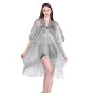 Saída de Praia com Franjas Metálico Nova Moda Para o Verão -