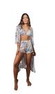 Saída de Praia Estampada Short Papilloo