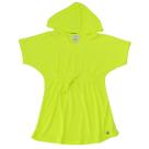 Saída de Praia Infantil Atoalhada com Capuz Amarelo Neon Everly