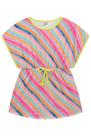 Saída de Praia infantil em Malha Uv Dry Listras Coloridas com Proteção Uv 50+ Flora by Infanti
